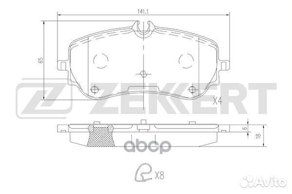 Колодки торм. диск. задн. VW Amarok 16- Crafte