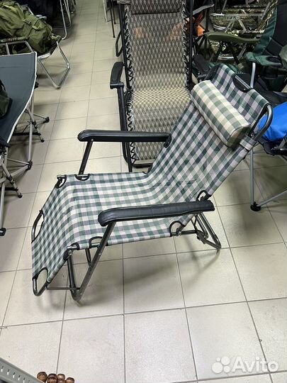 Кресло Шезлонг с подушкой туристическое