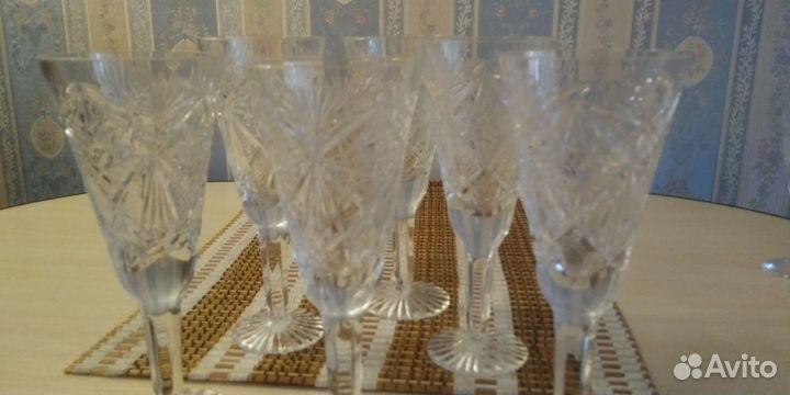 Хрустальные фужеры и рюмки