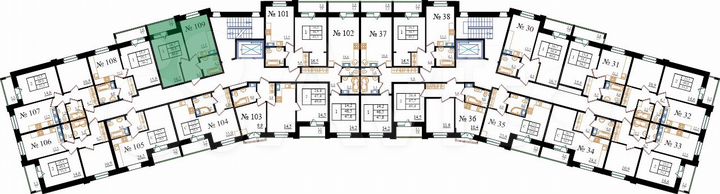 1-к. квартира, 40,6 м², 5/8 эт.