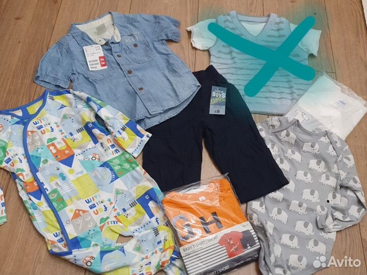 Пакет новой одежды на мальчика 68-74
