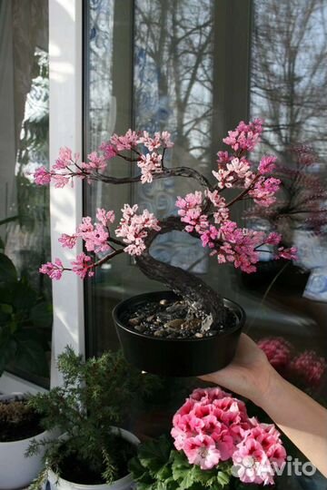 Сакура бонсай из бисера