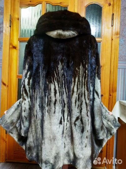 Шуба норковая с капюшоном 44 46
