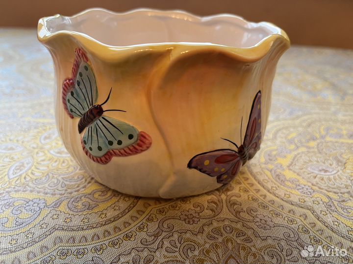 Конфетница миска керамическая бабочки