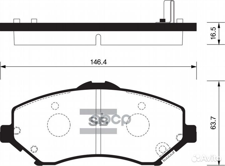 SP2185 колодки дисковые п. Jeep Wrangler 2.8CR