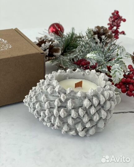 Новогодний подсвечник «Кедровая шишка»
