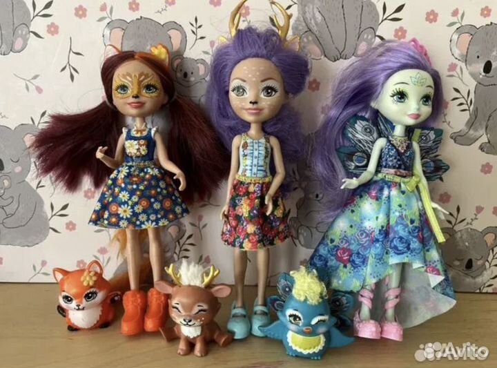 Enchantimals с питомцами по 3шт