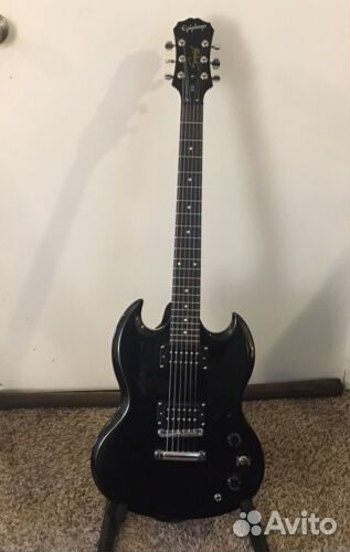 Электрогитара epiphone SG черного цвета