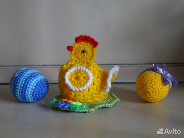 Верба в вазе, Курочка-чехол, цыплята-ручная работа