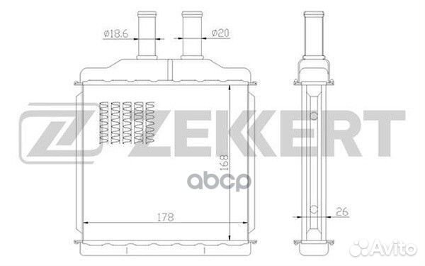 Радиатор отопителя Chevrolet Lacetti (J200) 05
