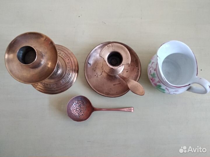 Бронзовый подсвечник:Франция-1900г