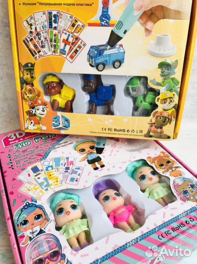 3D-ручка с трафаретами и игрушками