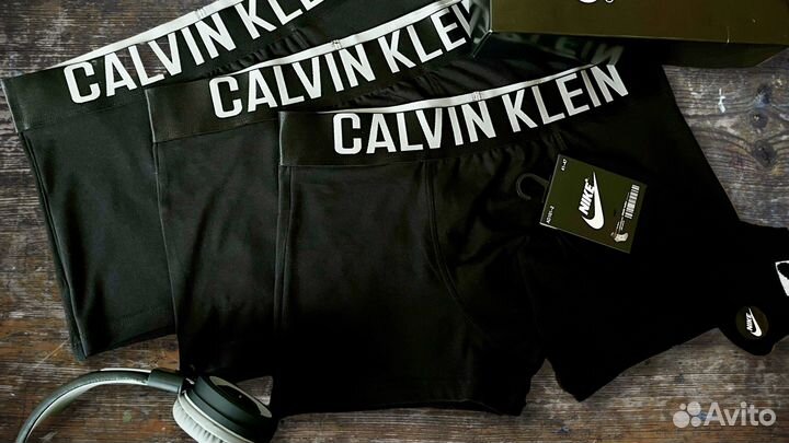 Трусы мужские боксеры calvin klein 3шт