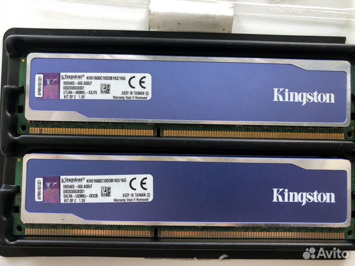 Оперативная память DDR3 2x8 Gb Kingston Blu HyperX