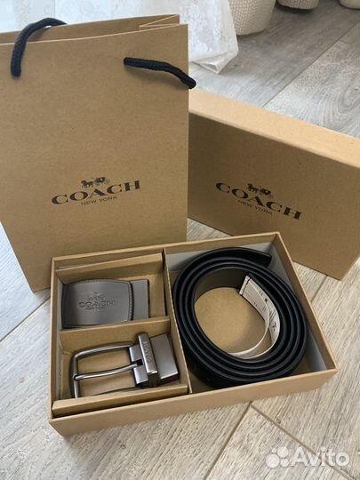 Кожанный ремень coach
