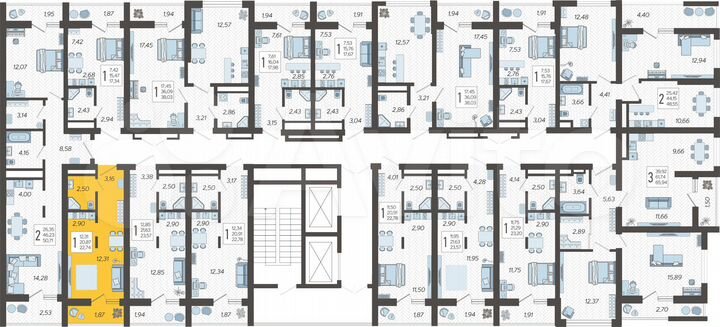 Квартира-студия, 22,7 м², 14/19 эт.