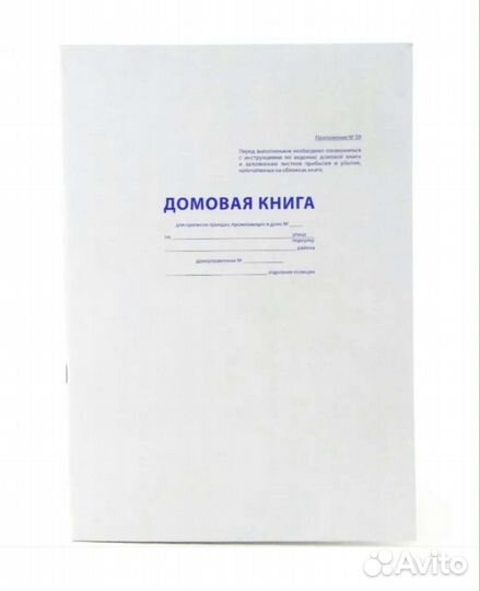 Домовая книга, журнал учёта