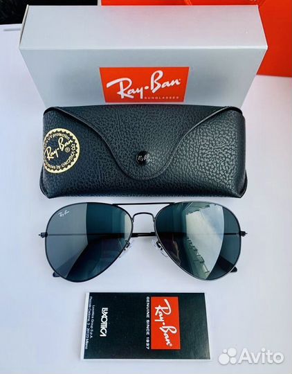 Очки ray ban aviator черные