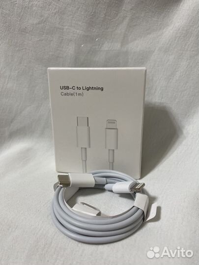 Зарядным кабелем USB-C to Lightning 1м