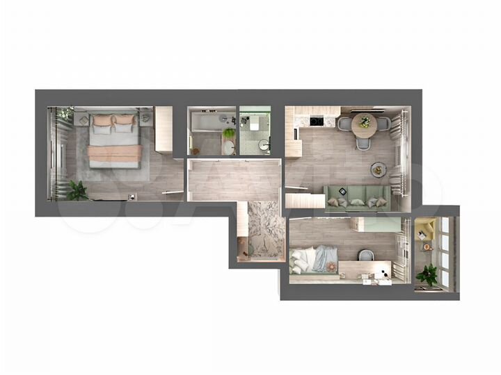 3-к. квартира, 56,6 м², 16/27 эт.