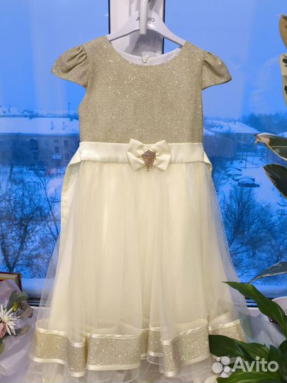 Платье и шубка для девочки 134