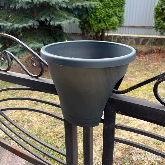 Кашпо на перила 6,5 литров набор 2 шт