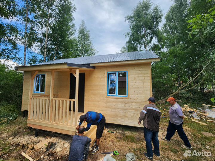 Каркасный дом без утеплённо 8х6м