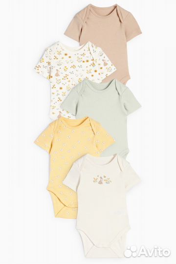 Новый комплект детских боди 5 шт C&A