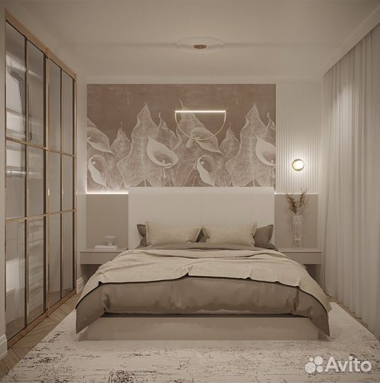 Фреска на стену бесшовная