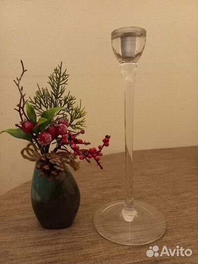 Подсвечник стекло на ножке