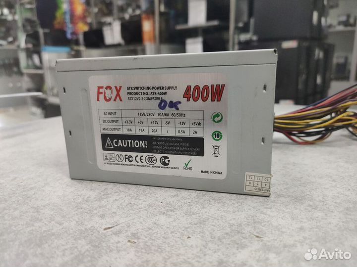 Блок питания ATX 400WT FOX ATX-400W