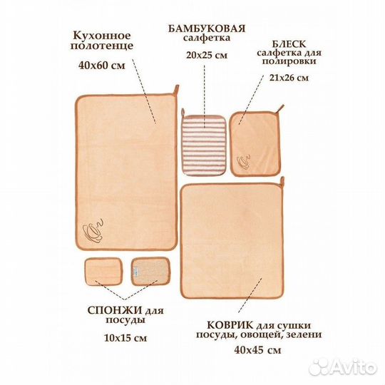 Экокухня - набор из 6 предметов