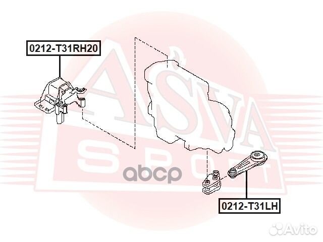 Nissan X-trail T31 2.0 2009- 0212T31RH20 asva