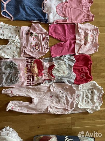 Детские вещи на девочку пакетом от 2мес до года