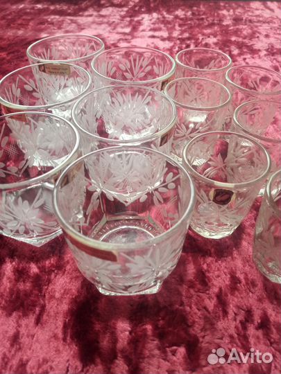 Хрустальные рюмки, бокалы, стопки набор
