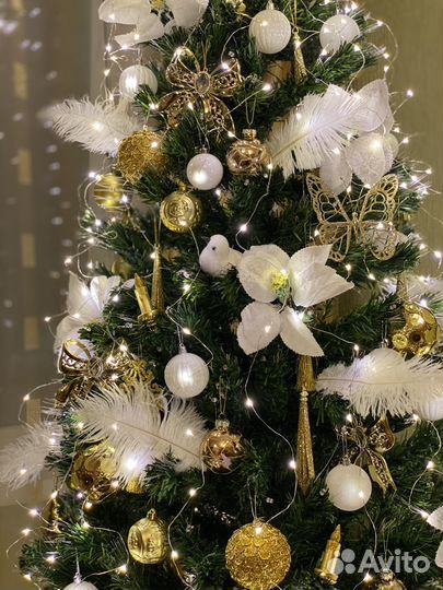 Гирлянда на елку роса конский хвост 450 LED