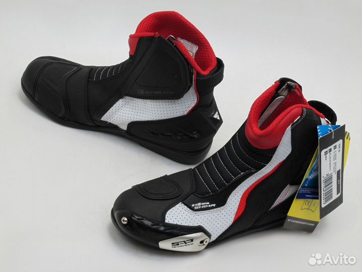 Мотоботы shima sx-6 black/white