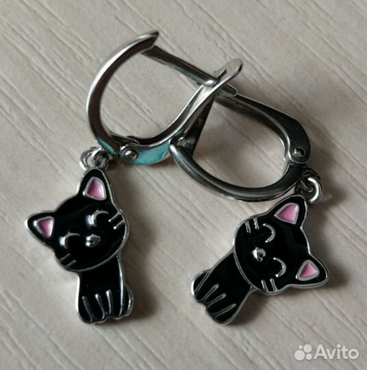 Серьги серебро