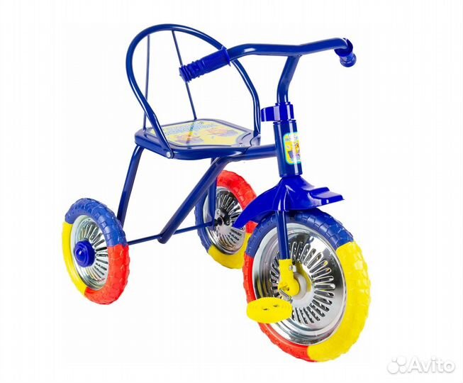Детский велосипед трехколесный синий