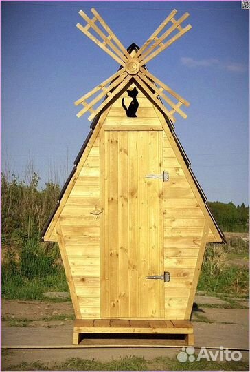 Уличный туалет с декором пмм 044