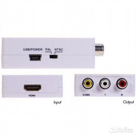 Конвертер видеосигнала hdmi в AV/RCA 1080 HD