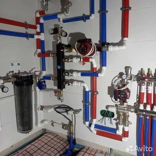 Монтаж отопления, водяной теплый пол, котлы