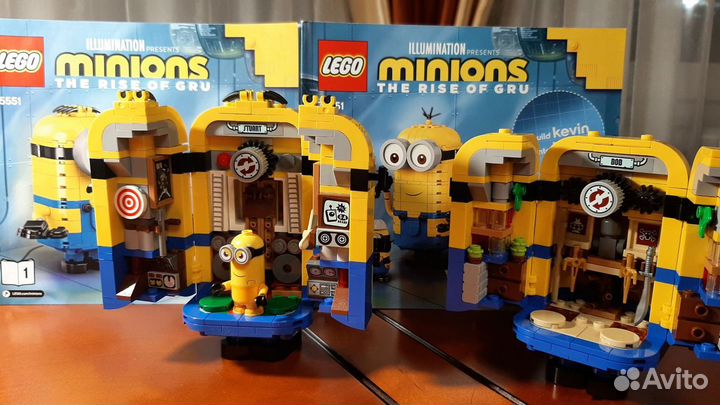 Lego minions 75551 Миньоны 3шт и их дом