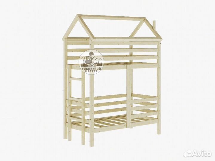 Двухъярусная кровать деревянная