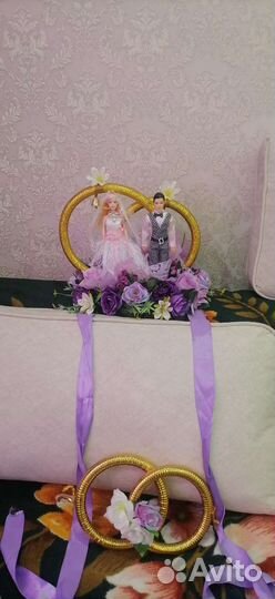 Свадебные кольца на машину