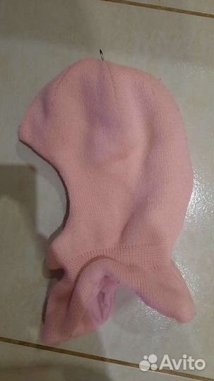Шапка шлем зимняя для девочки 54 размер 5-7 лет