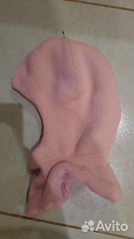 Шапка шлем зимняя для девочки 54 размер 5-7 лет