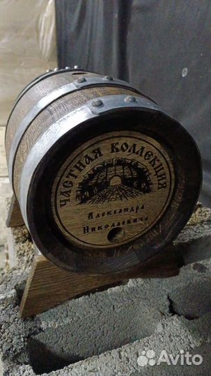 Бочка дубовая 3 литра с гровировкой подарочная