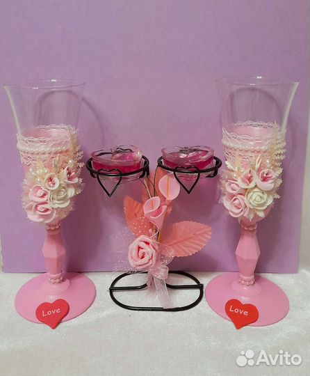 Бокалы и подсвечники на подарок