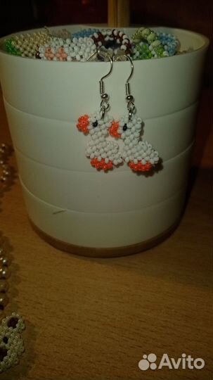Серьги из бисера